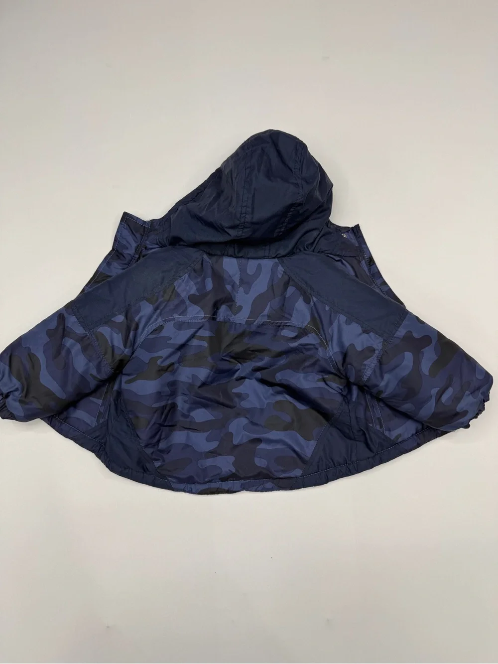 Carter's Toddler Boy Camo Puffer Jacket 24 Months Hooded Blue Fleece Lined